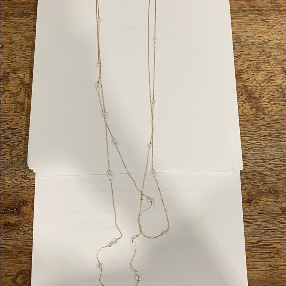 Delicate long chain necklace